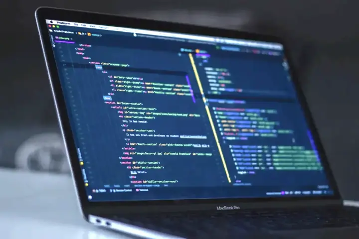 Code editor open on a developer workstation
